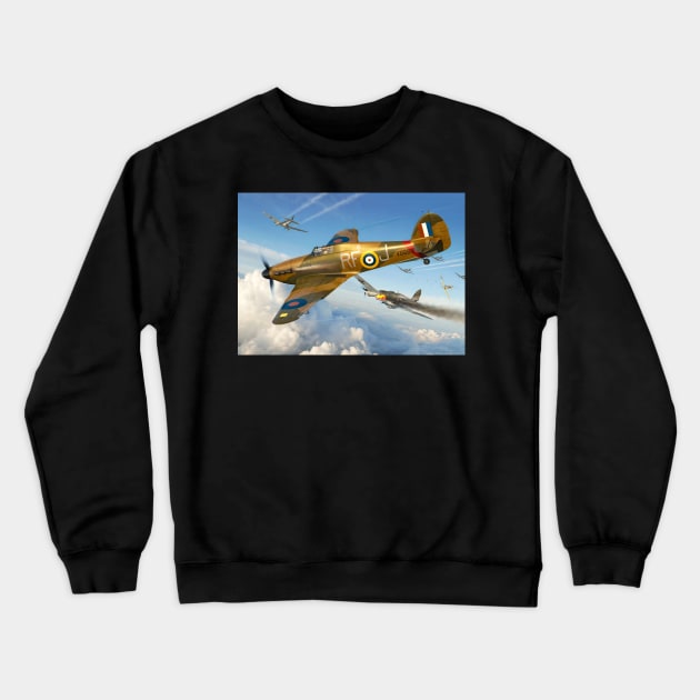 Hawker Hurricane Defender Crewneck Sweatshirt by Aircraft.Lover